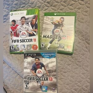 3 Games for PS3 FIFA Soccer 13 XBOX One Madden15& XBOX 360  FIFA Soccer 11